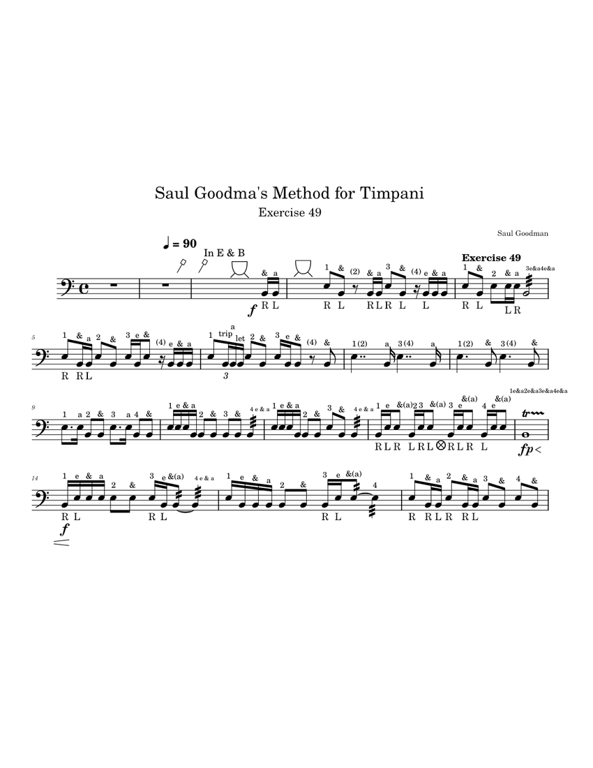Saul Goodman's Method for Timpani Exercise 49 Saul Goodman Saul