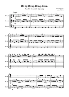 Creepy Nuts - Bling-Bang-Bang-Born sheet music for piano download