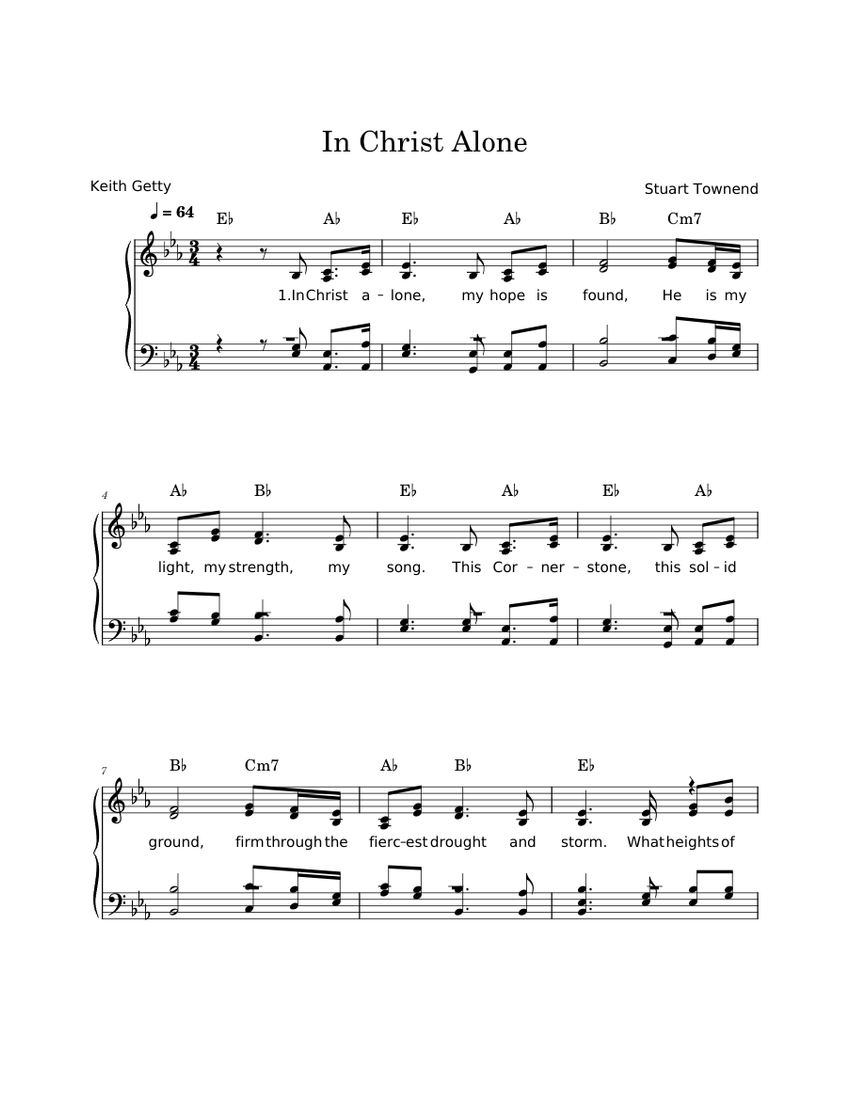 In Christ Alone Sheet music for Piano (Piano Quartet) | Musescore.com