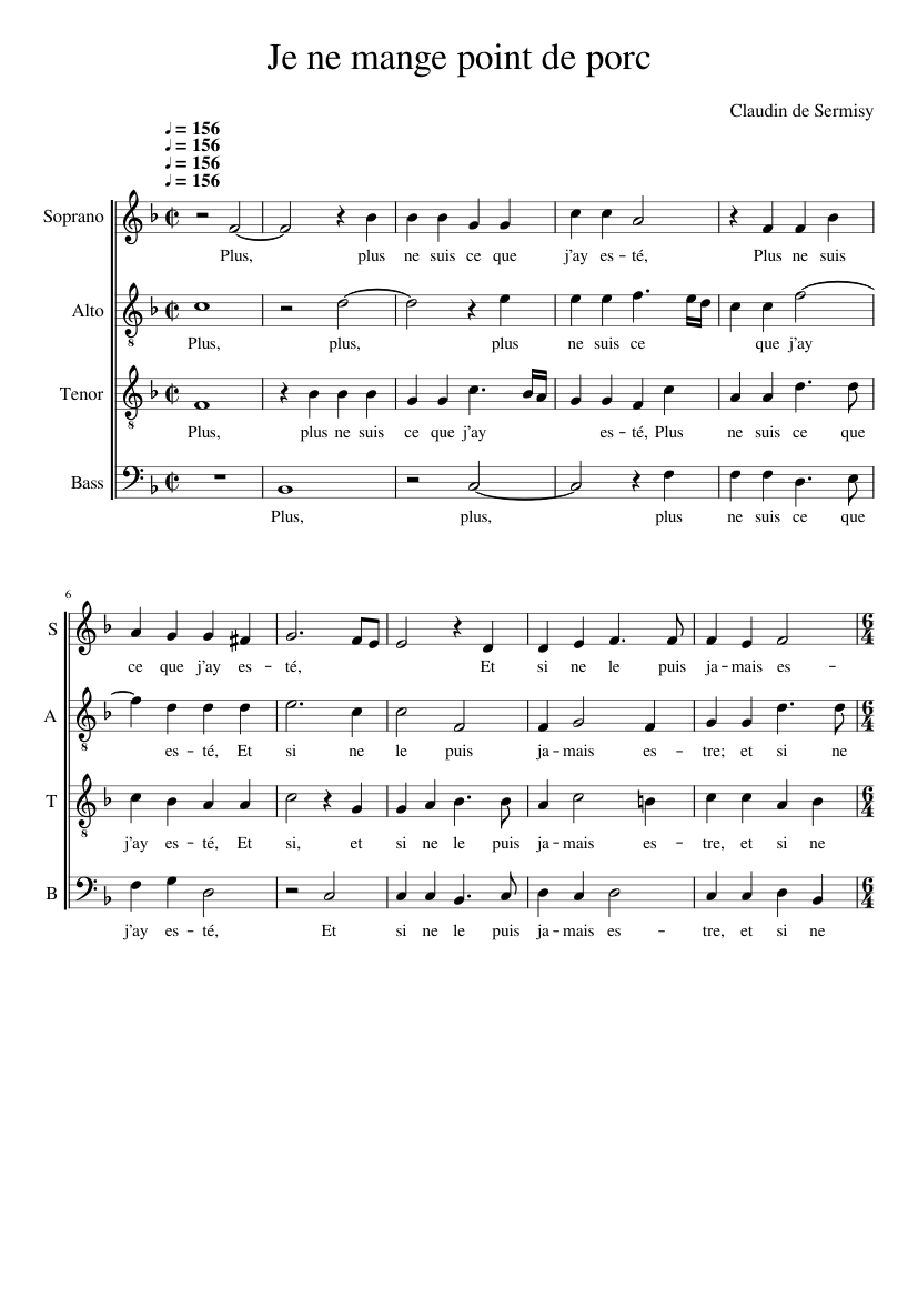 Plus ne suis ce que j'ay esté