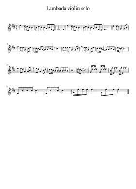 Free lambada by Kaoma sheet music | Download PDF or print on Musescore.com