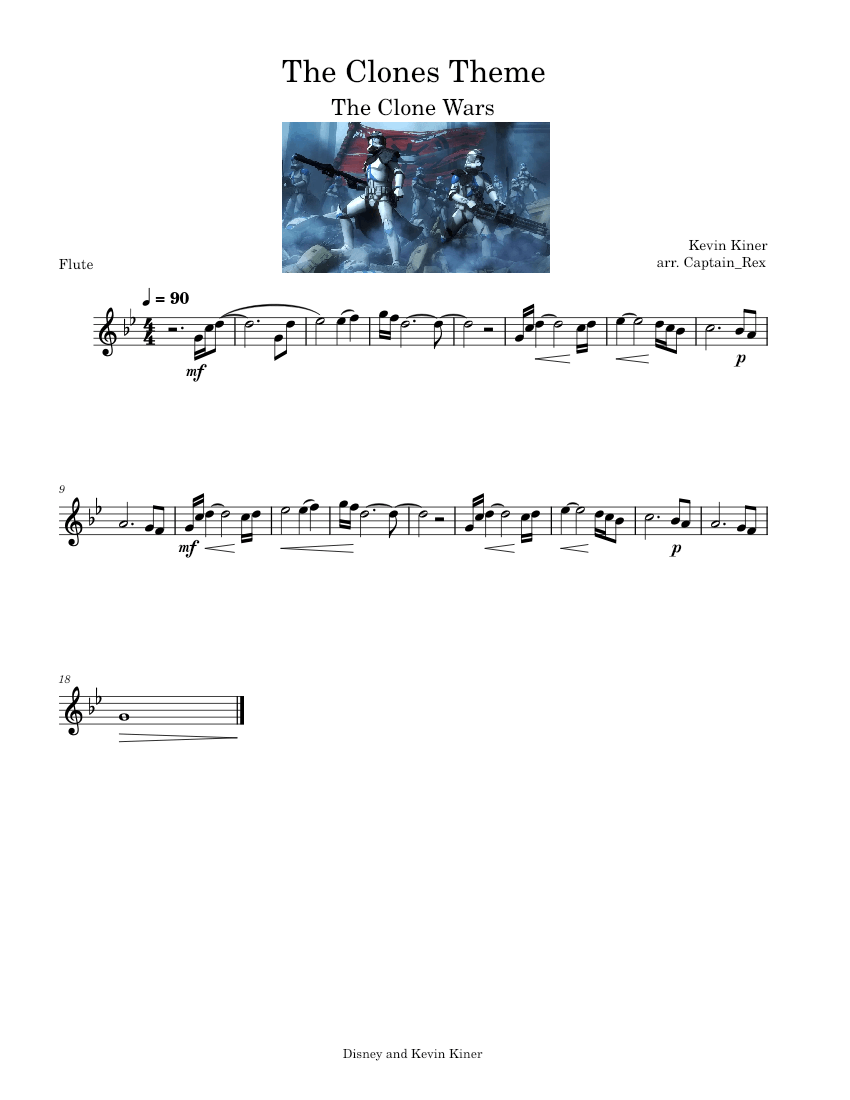 The Clones – Kevin Kiner The Clones by Kevin Kiner - Star Wars: The Clone  Wars Sheet music for Piano (Solo) Easy