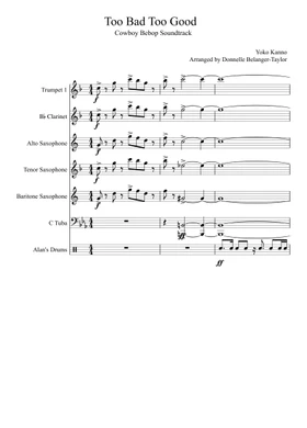 Too Good Too Bad By Yoko Kanno Free Sheet Music Download Pdf Or Print On Musescore Com Too Good Too Bad By Yoko Kanno Free Sheet Music Download Pdf Or Print On Musescore Com