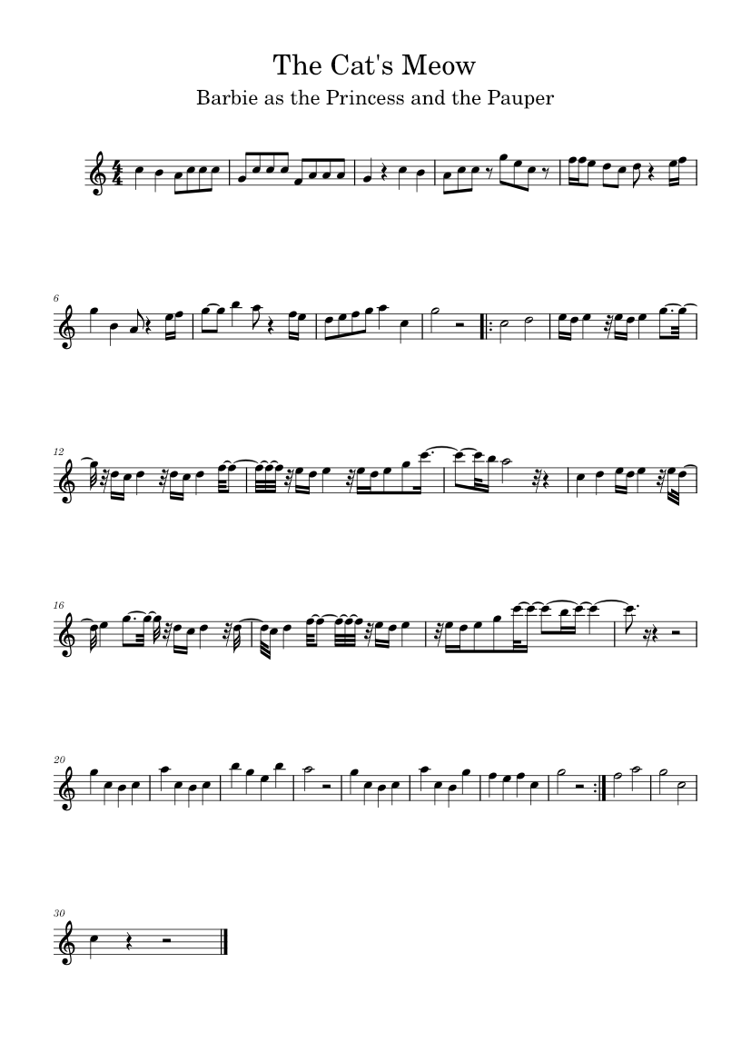 The Cat's Meow Misc tunes The Cat's Meow Sheet music for Flute (Solo