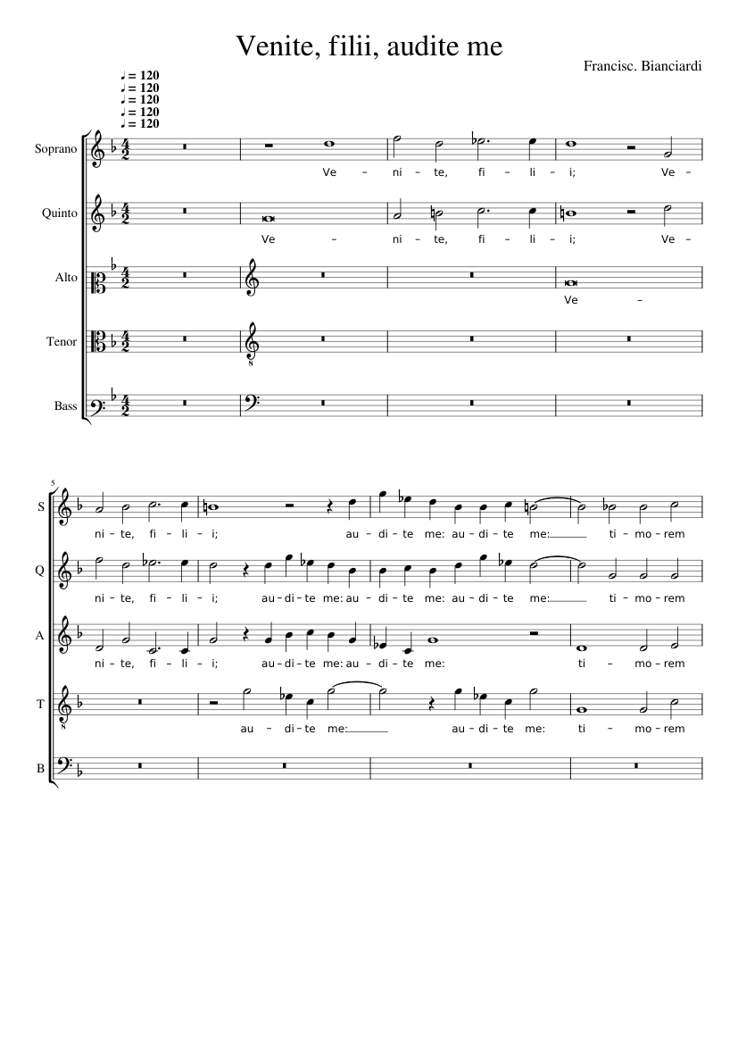 Venite filii audite me