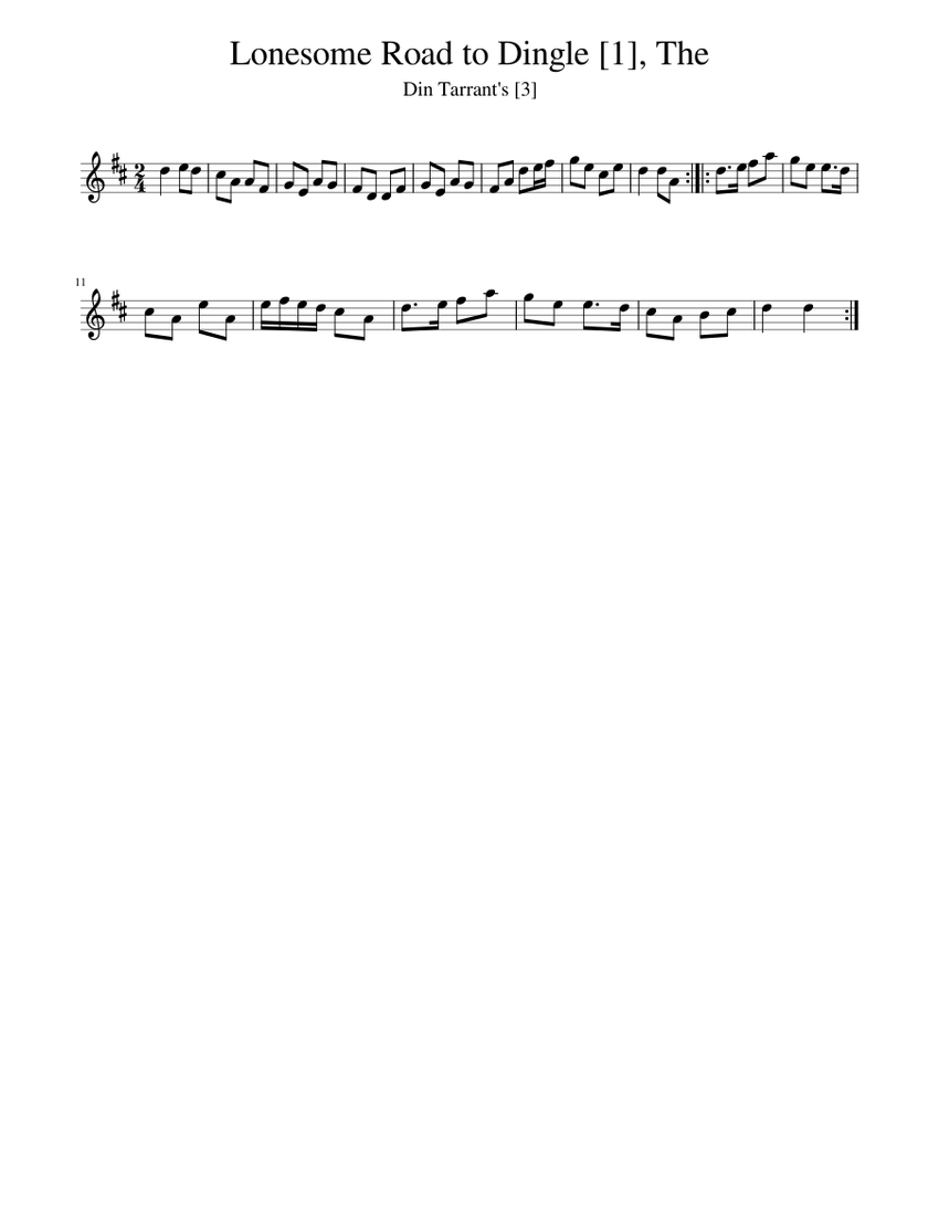 The Lonesome Road to Dingle Sheet music for Piano (Solo) Easy ...