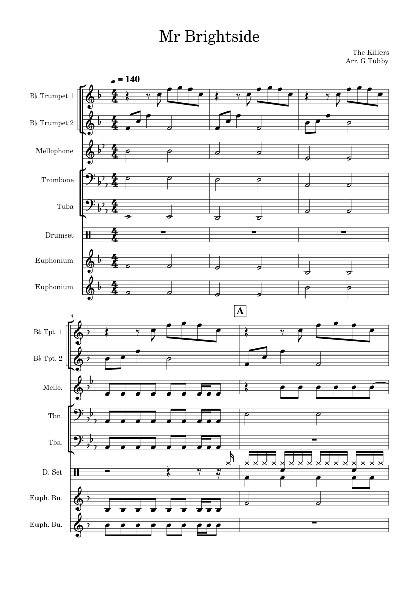 Mr Brightside - The Killers (For Leighton Buzzard Philharmonic Marching ...