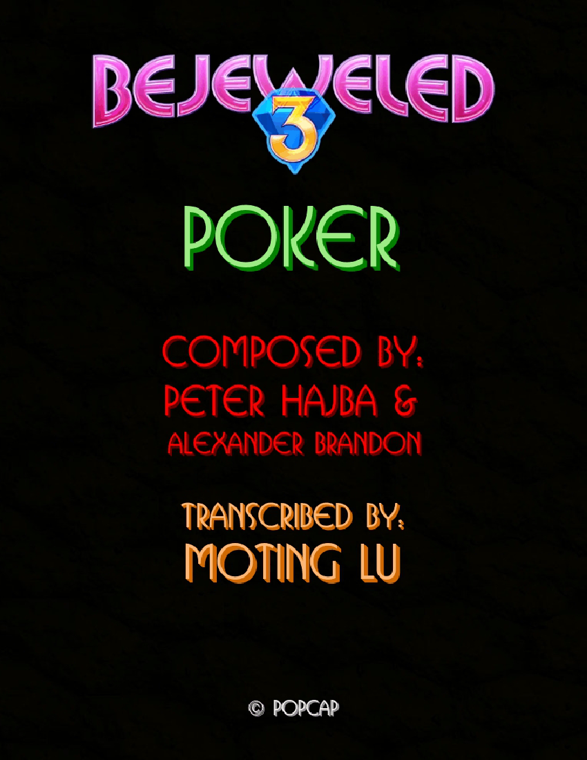 Bejeweled 3, Peter Hajba, Alexander Brandon