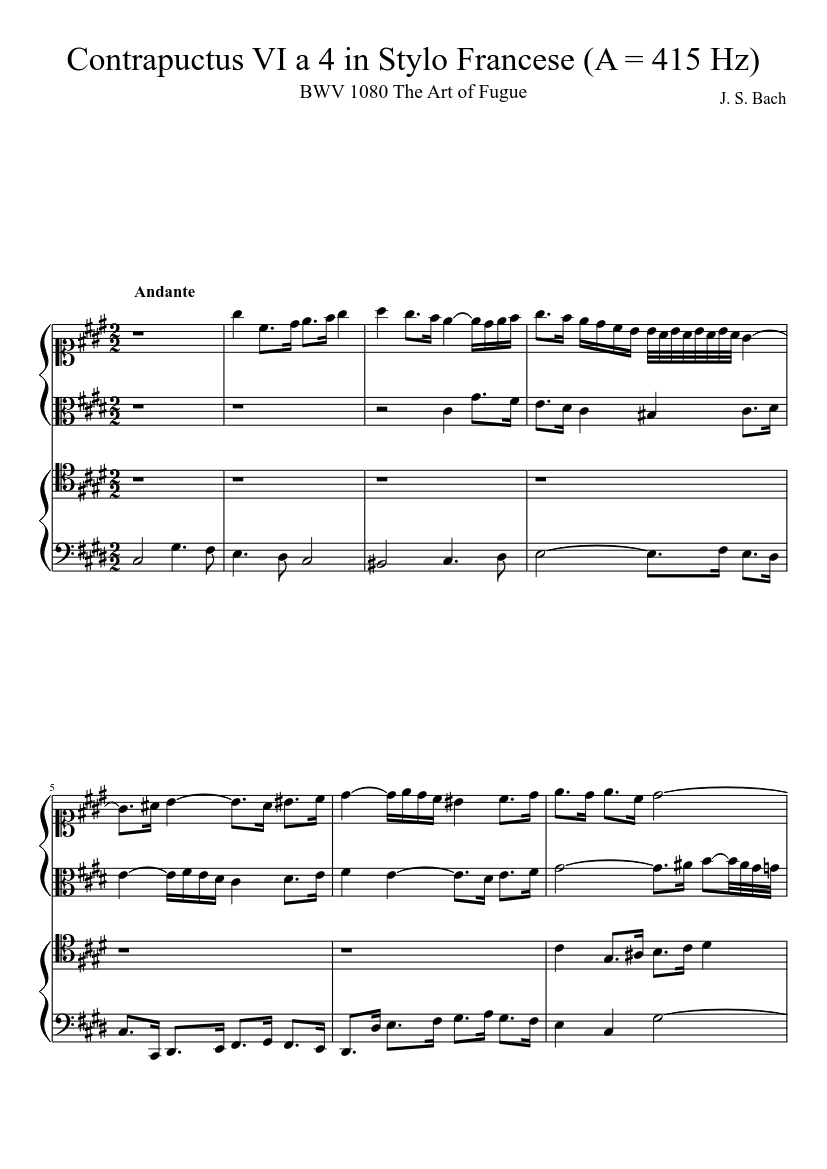 Die Kunst der Fuge BWV 1080
