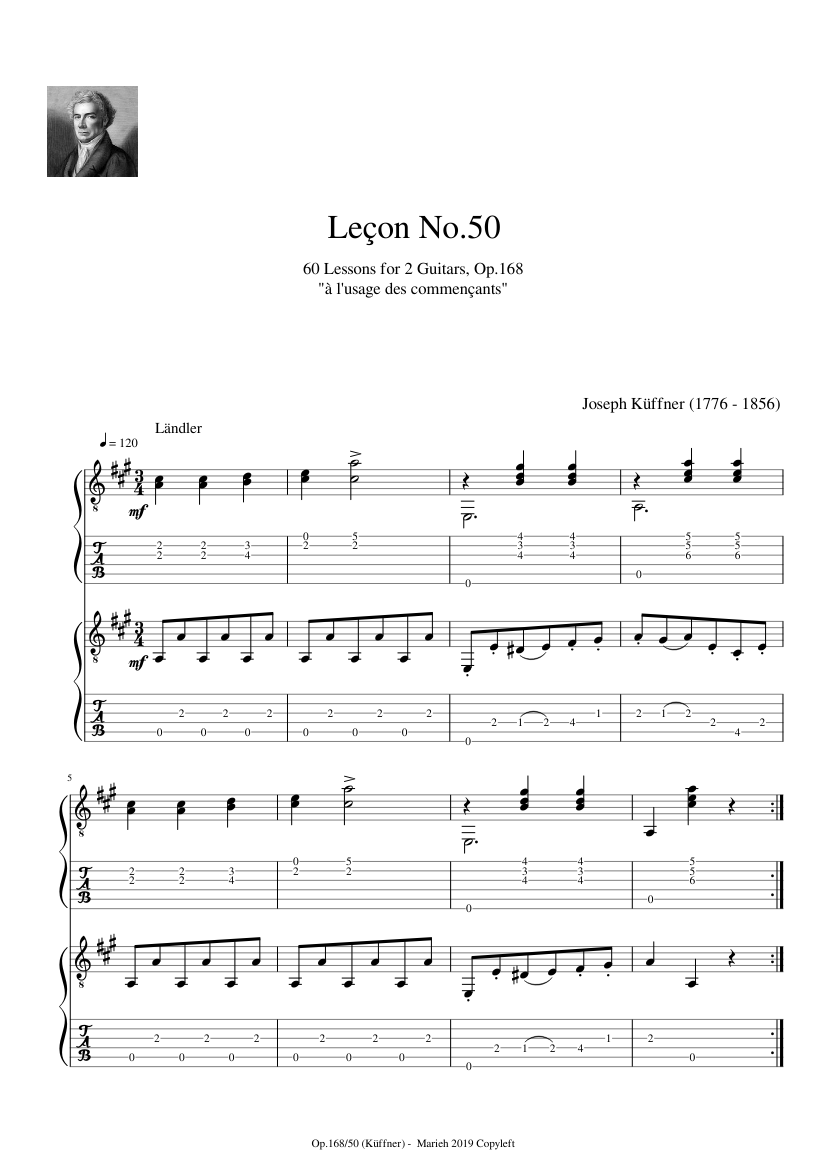 60 Lessons for 2 Guitars Op.168