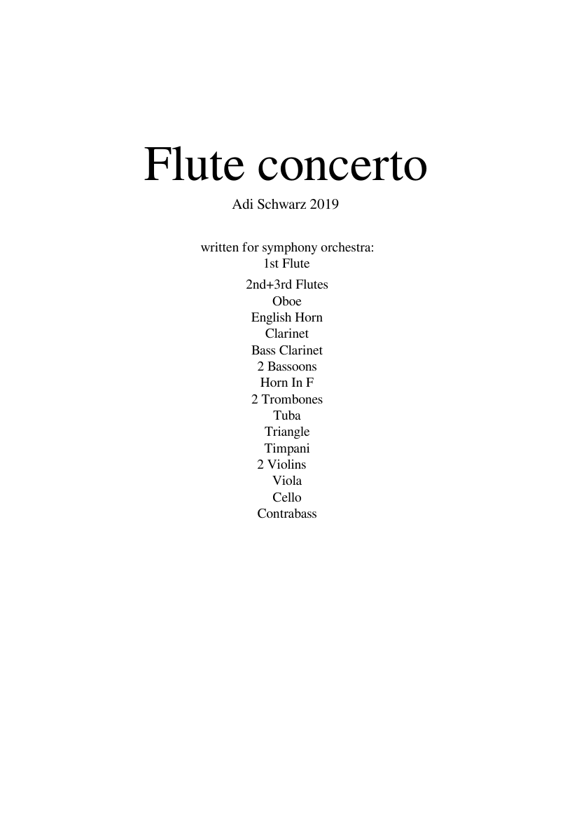 Flute concerto