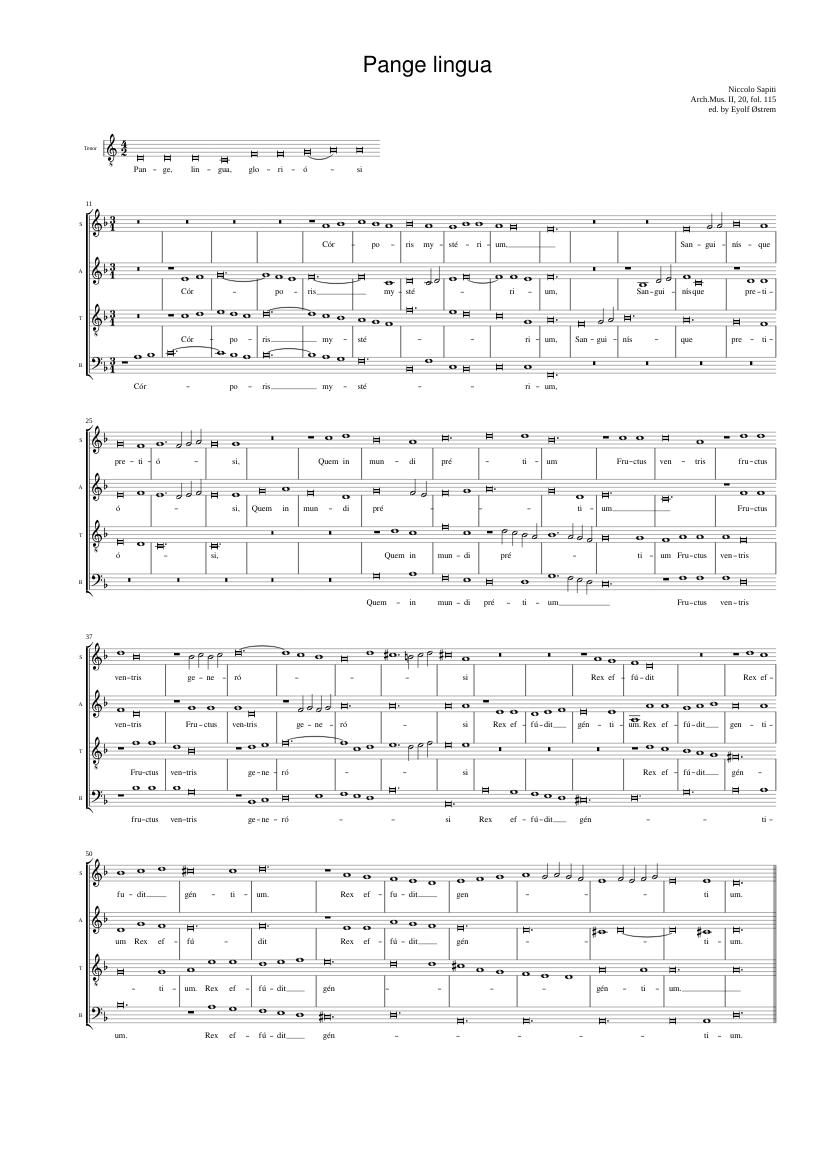 Pange lingua - Niccolò Sapiti