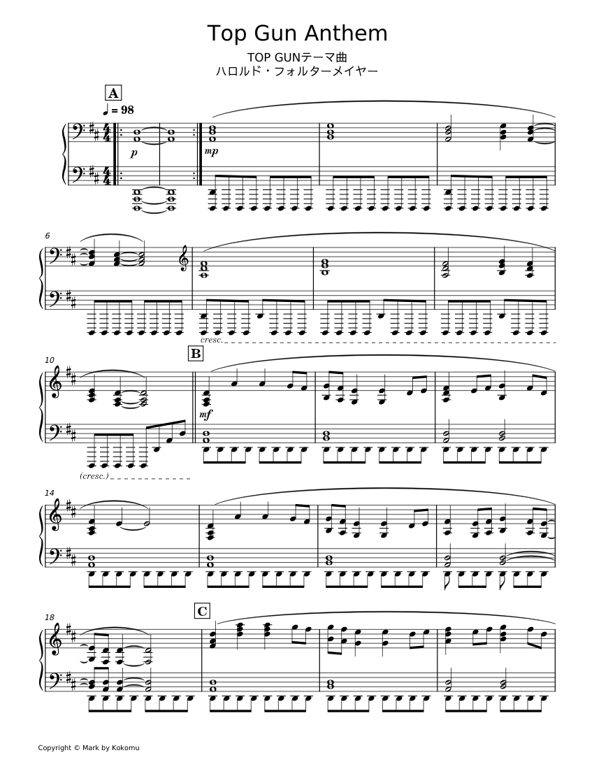 Top Gun Anthem By Harold Faltermeyer