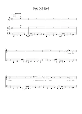 Free Sad Old Red by Simply sheet music | Download PDF or on Musescore.com