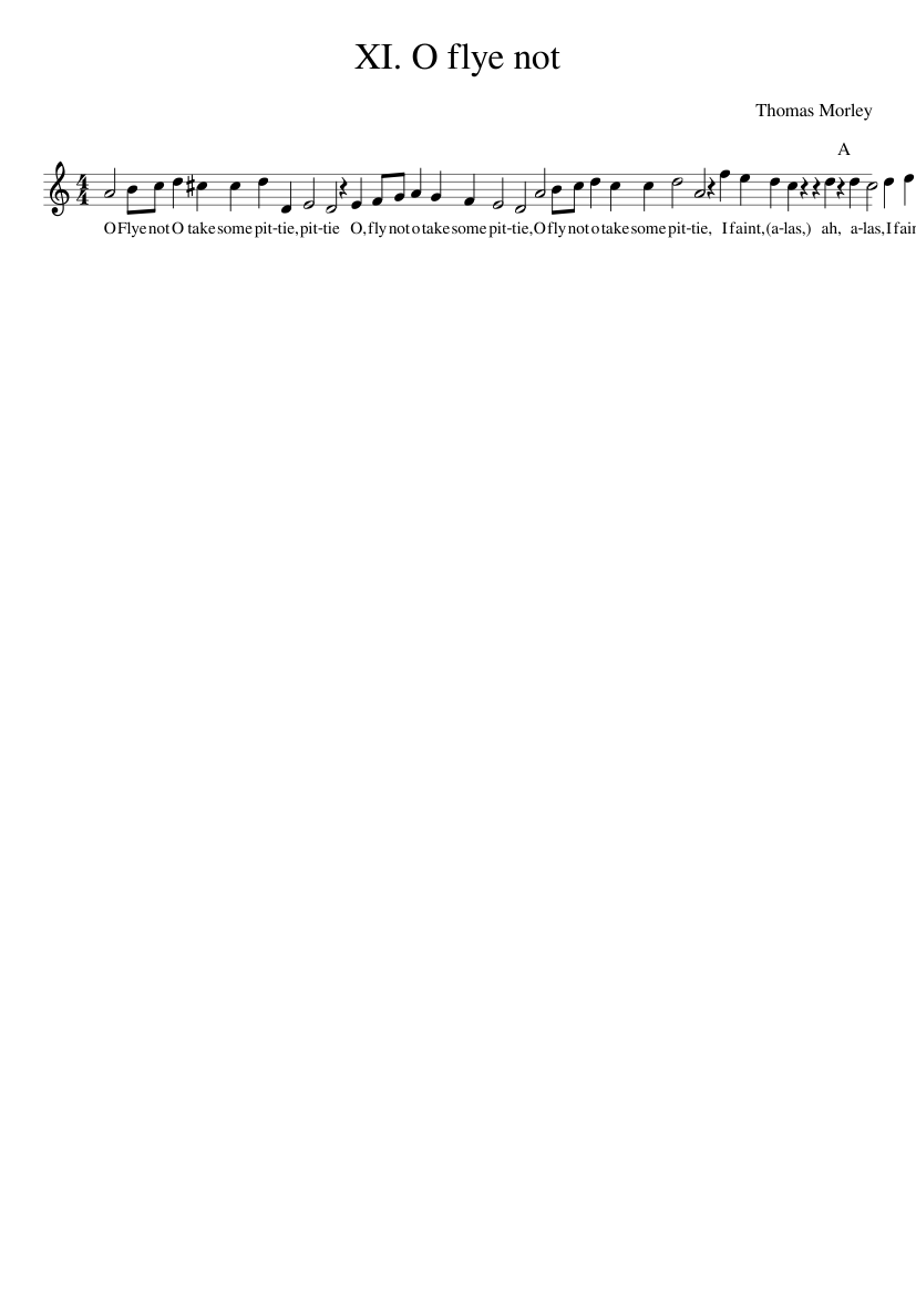 XI. O flye not