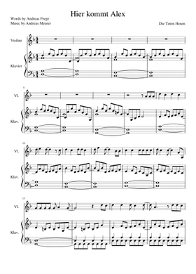 Die Toten Hosen free sheet music | Download PDF or print on Musescore.com