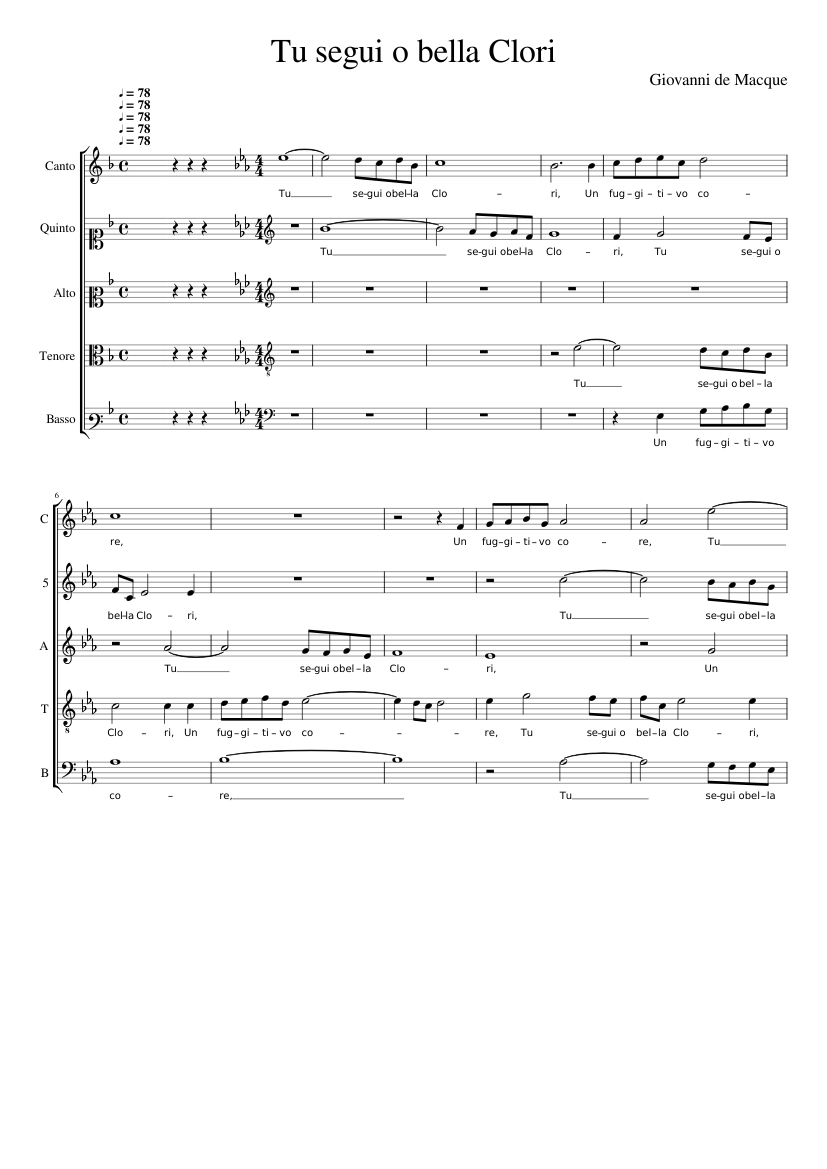 Tu segui o bella Clori