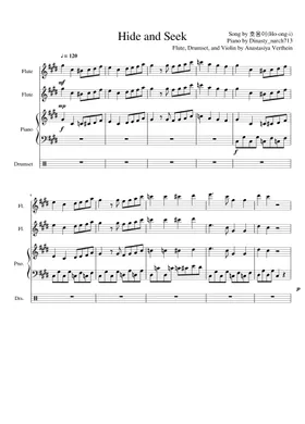 Hide and Seek-The Song of Heaven Island- Free Piano Sheet Music