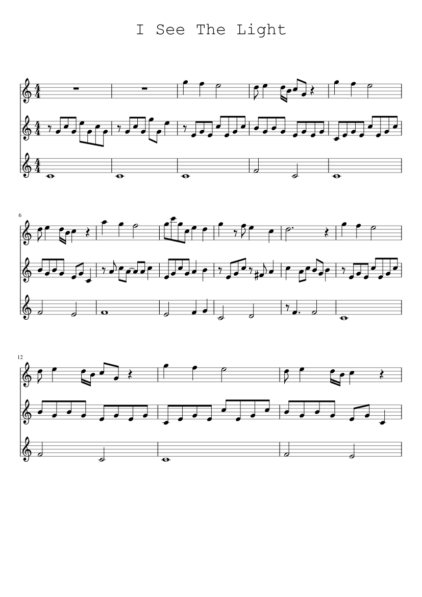 I See the Light (Tangled) Sheet music for Flute, Oboe (Mixed Trio) |  Musescore.com