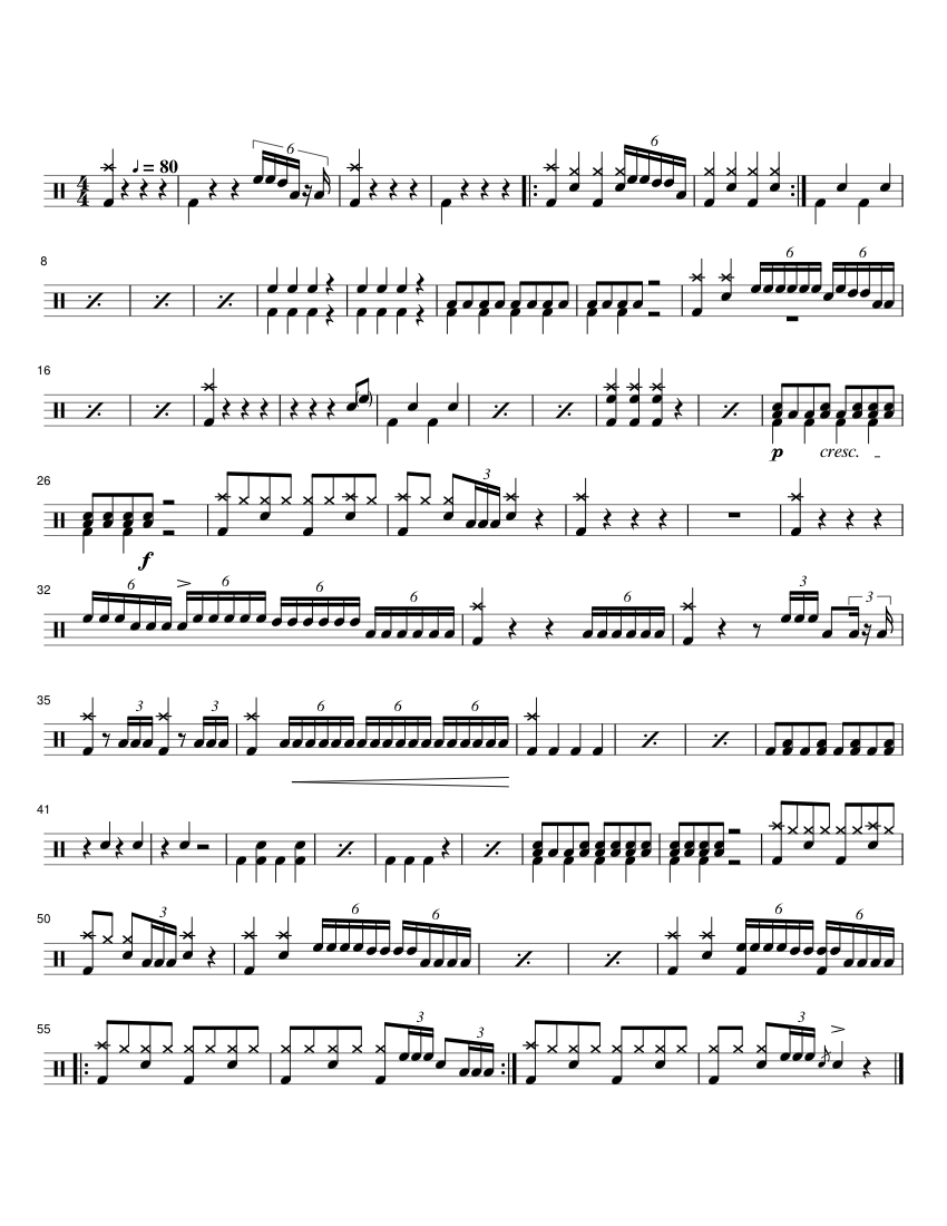 Come together - Gary Clark Jr. Sheet music for Drum group (Solo) |  Musescore.com