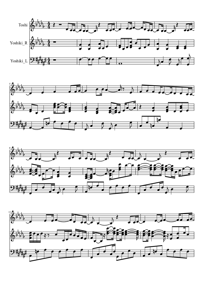 Crucify my love Sheet Music for Piano, Saxophone other (Mixed Trio