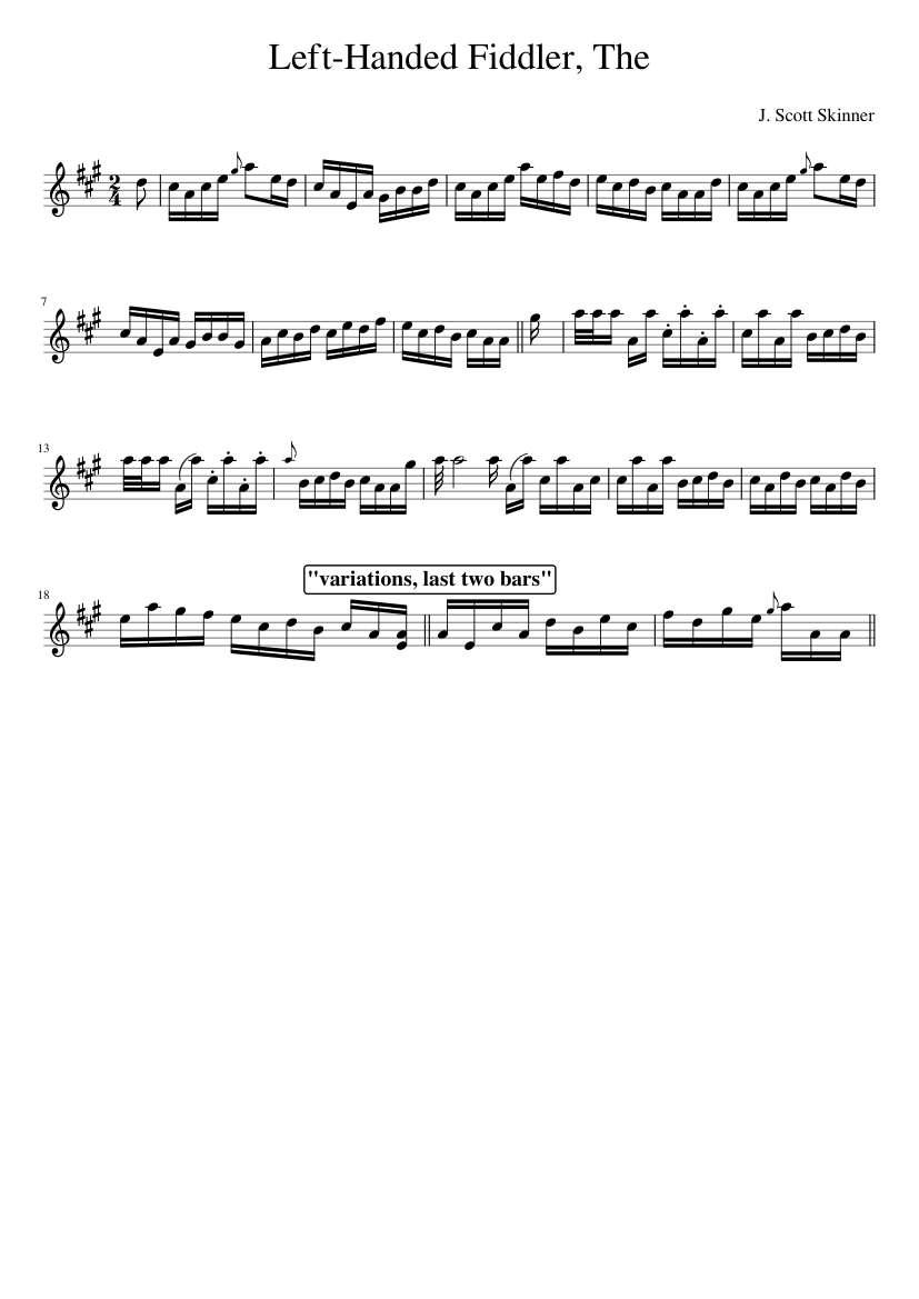 The Left-Handed Fiddler