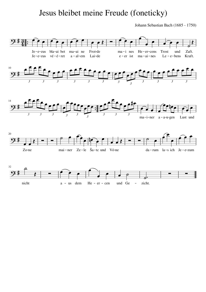 Jesus bleibet meine Freude bas