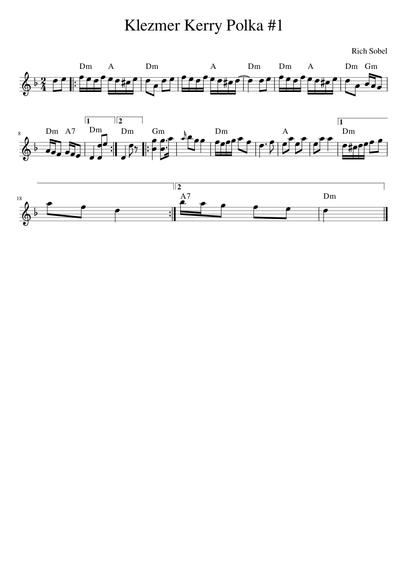 Klezmer Kerry Polka 1