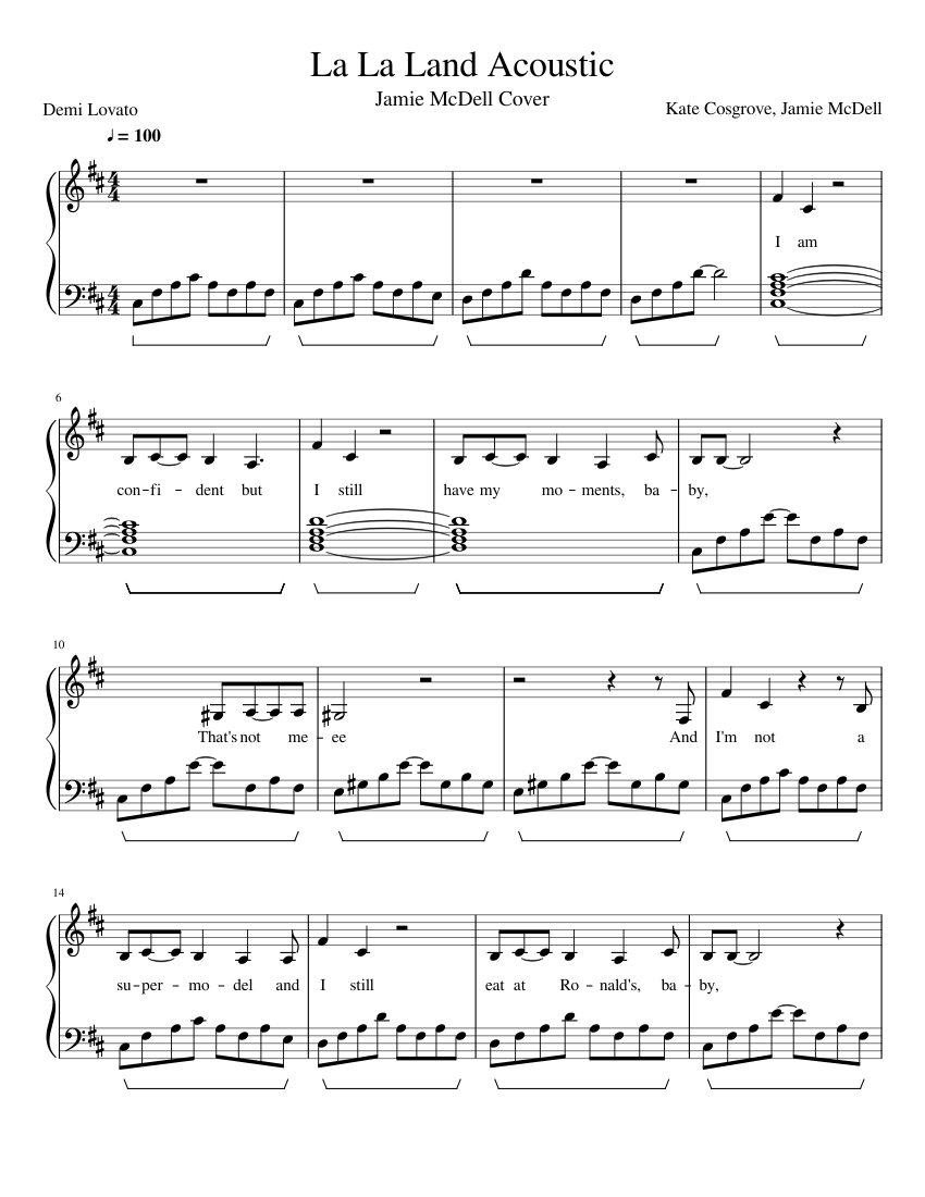 La La Land - Acoustic Sheet music for Piano (Solo) | Musescore.com