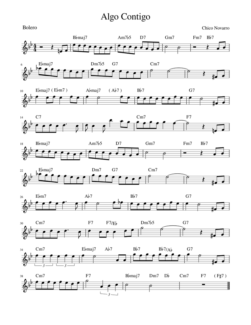 Algo Contigo Sheet music for Piano (Solo) Easy | Musescore.com
