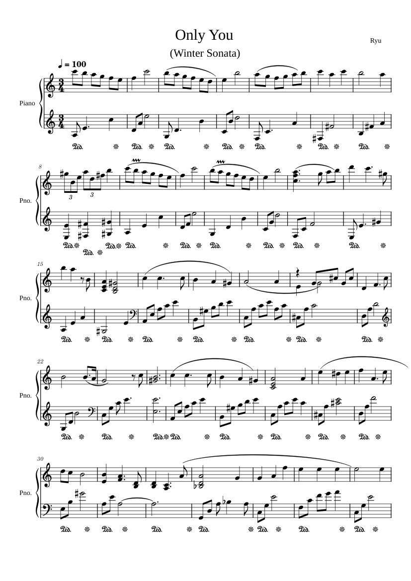 Only You Sheet music for Piano (Solo) | Musescore.com