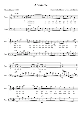 Ciro Entertain floor Free Julio Iglesias sheet music | Download PDF or print on Musescore.com