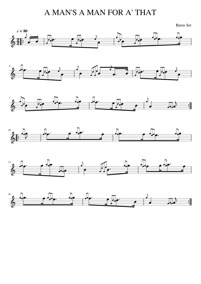 A MAN'S A MAN FOR A' THAT