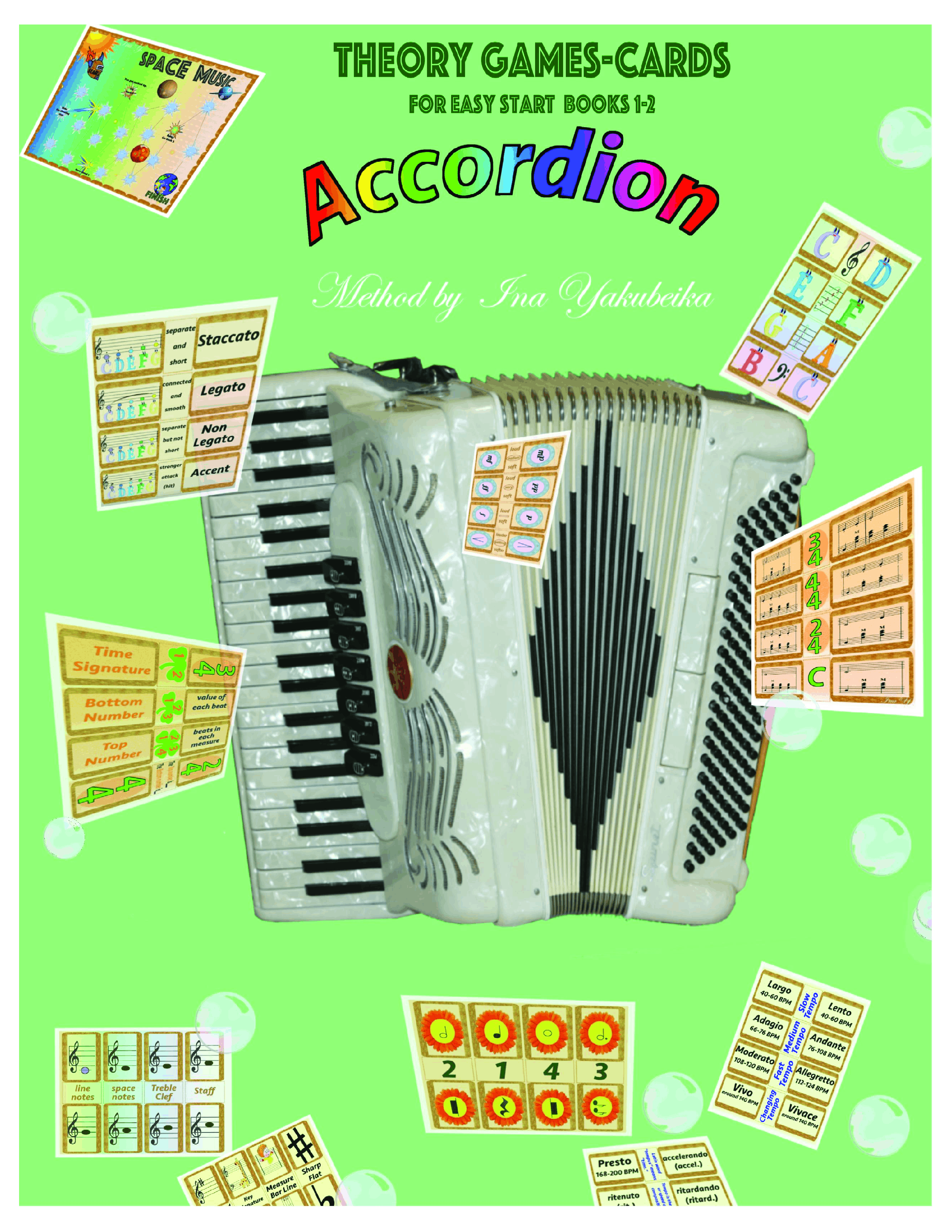 Play Official version of Accordion: Theory Game-Cards for Easy Start 1-2  Books sheet music by Method by Ina Yakubeika for Accordion | MuseScore.com