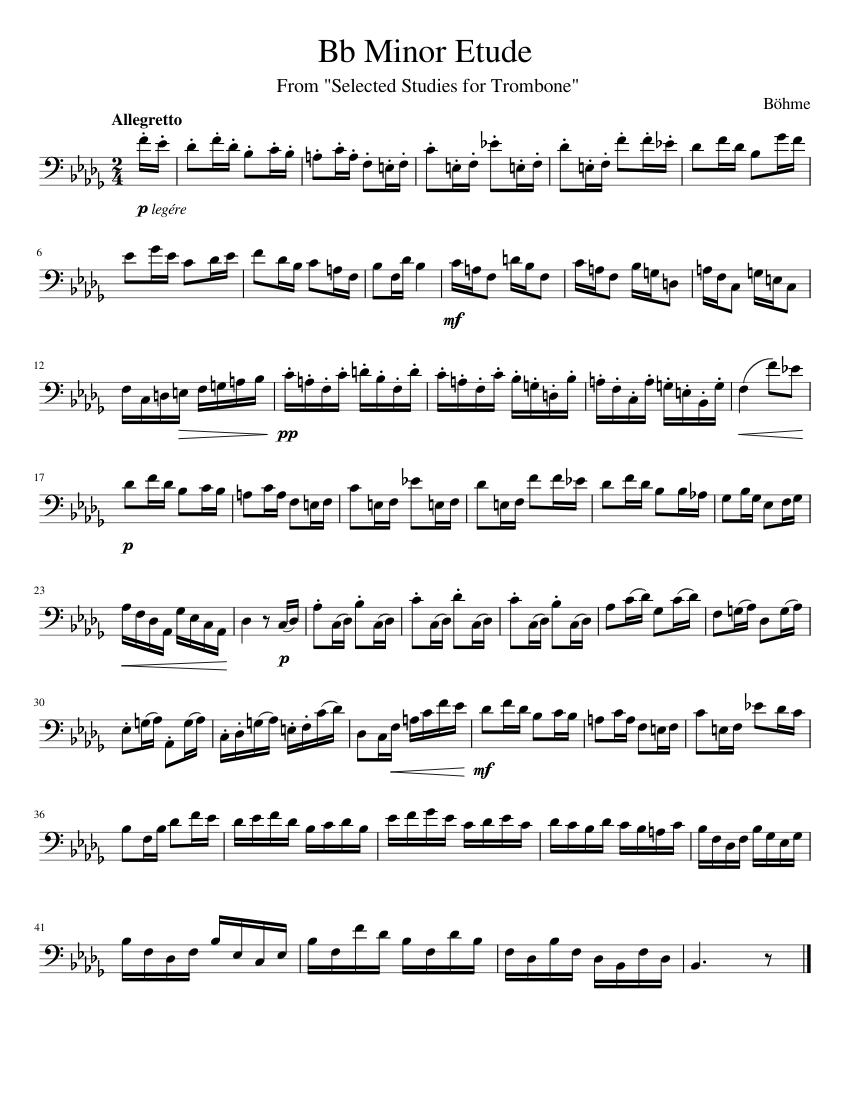 Bb Minor Etude