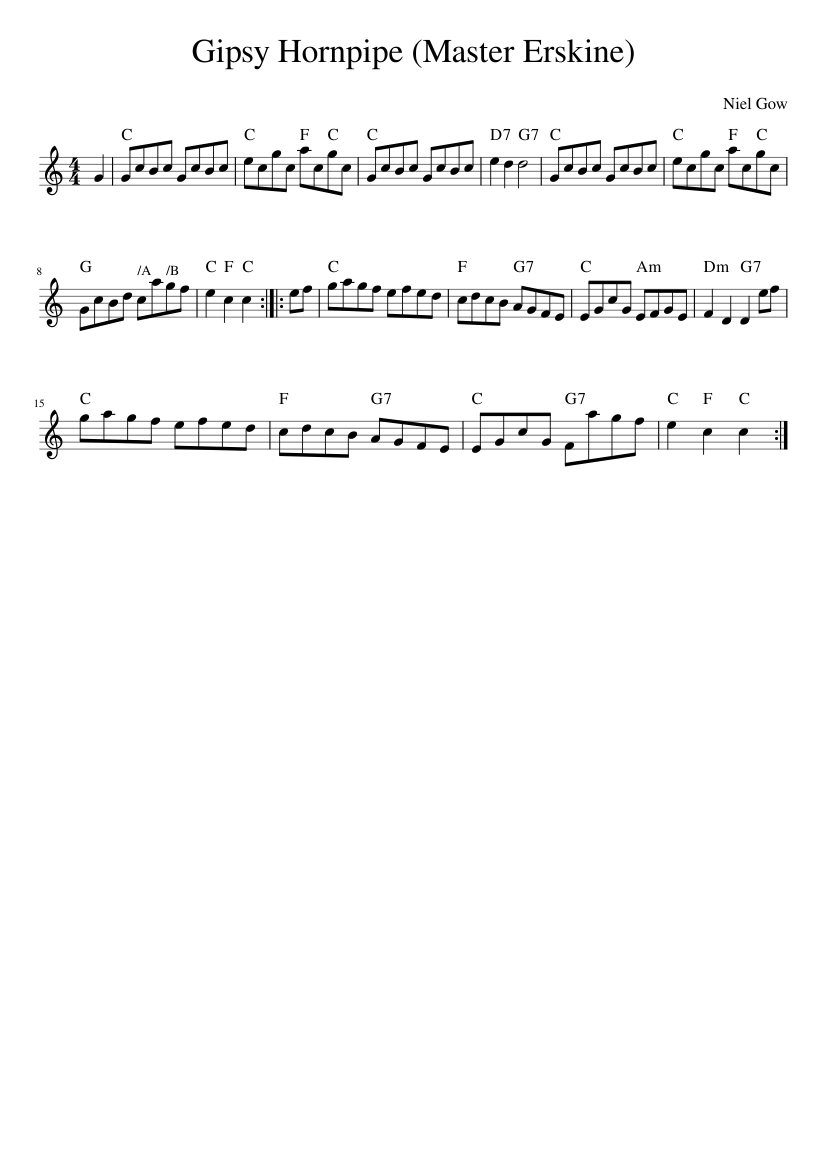 Gipsy Hornpipe (Master Erskine)