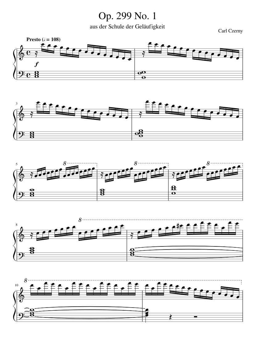 School of Velocity op.299 no.1 Czerny