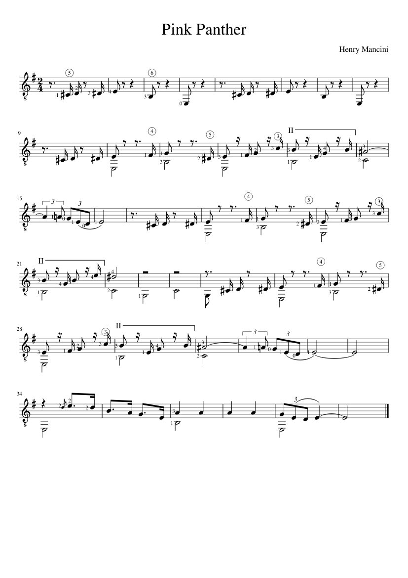 pink pantera - main theme