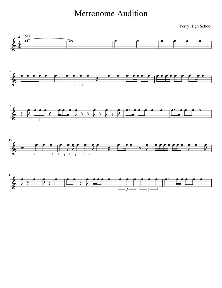 Metronome Audition piano tutorial
