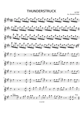 Free thunderstruck by AC/DC sheet music | Download PDF or print on  Musescore.com