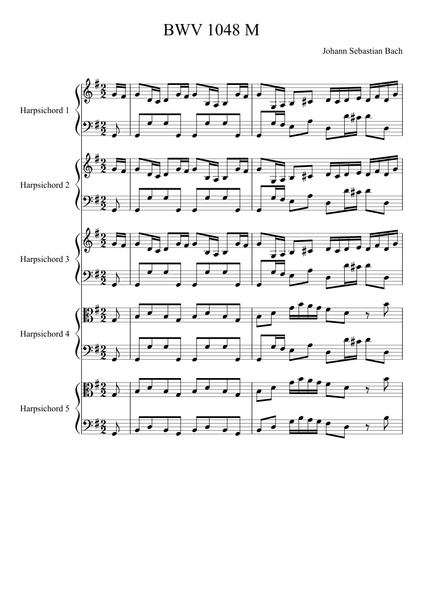 Brandenburg Concerto No.3 in G major BWV 1048