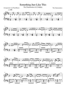 Something Just Like This (Tokyo Remix) Sheet Music, Coldplay