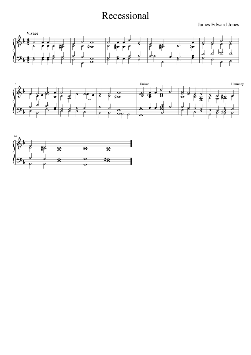 RECESSIONAL (Jones)