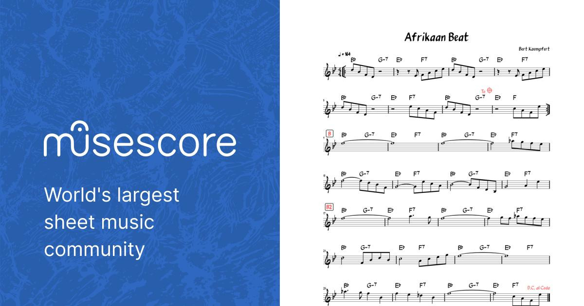 analog erfaring lavendel Afrikaan Beat (Lead sheet ) Sheet music for Piano (Solo) | Musescore.com