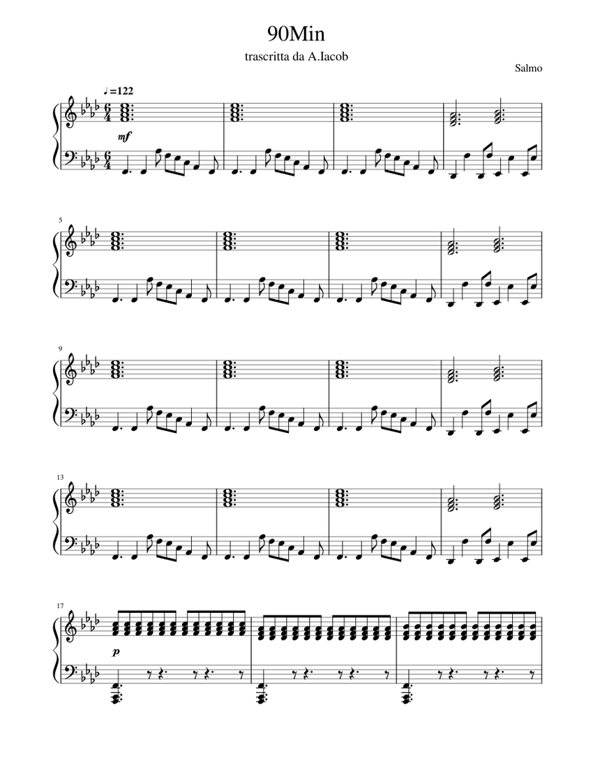 90Min Sheet music for Piano (Solo) | Musescore.com