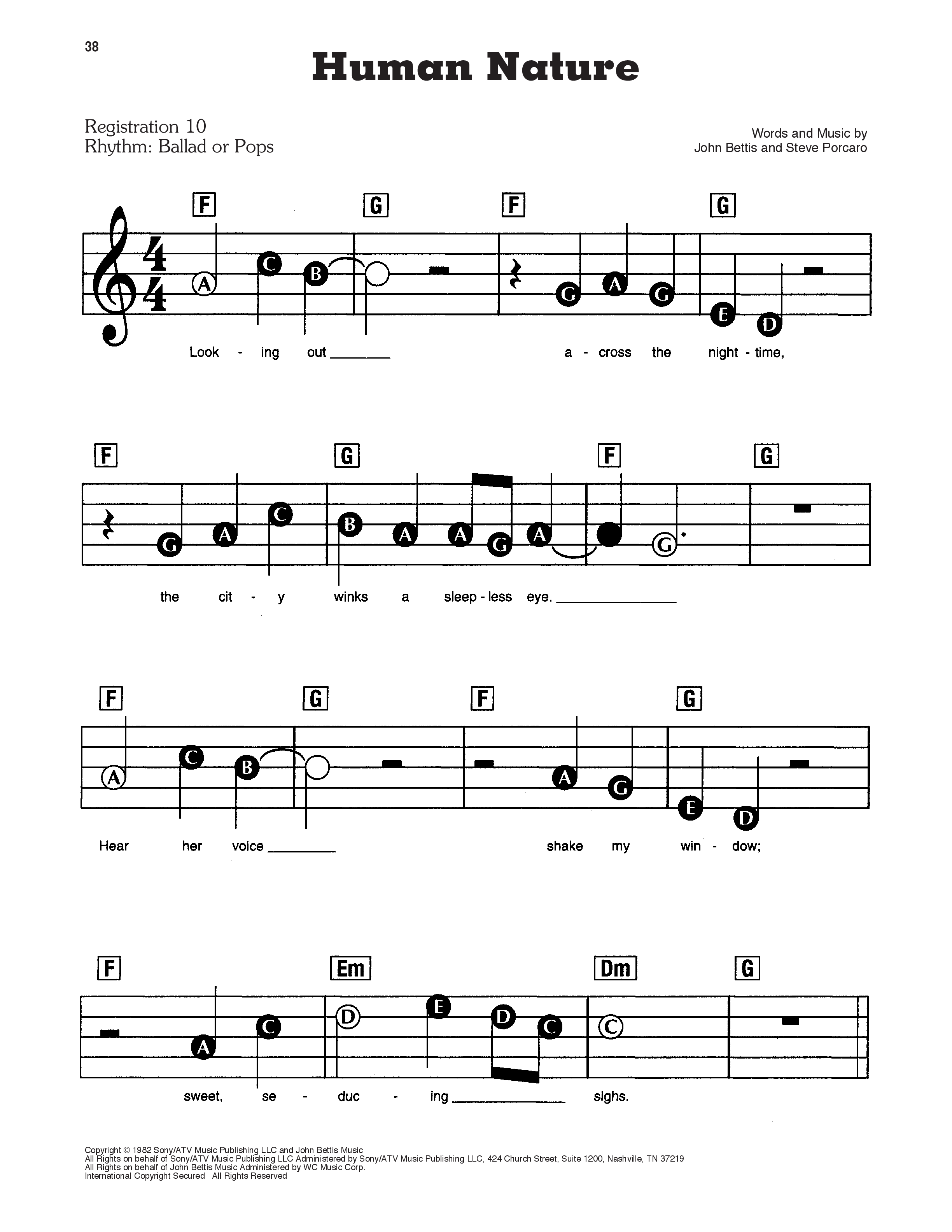 Human nature の公式楽譜を演奏する by Michael Jackson ピアノ