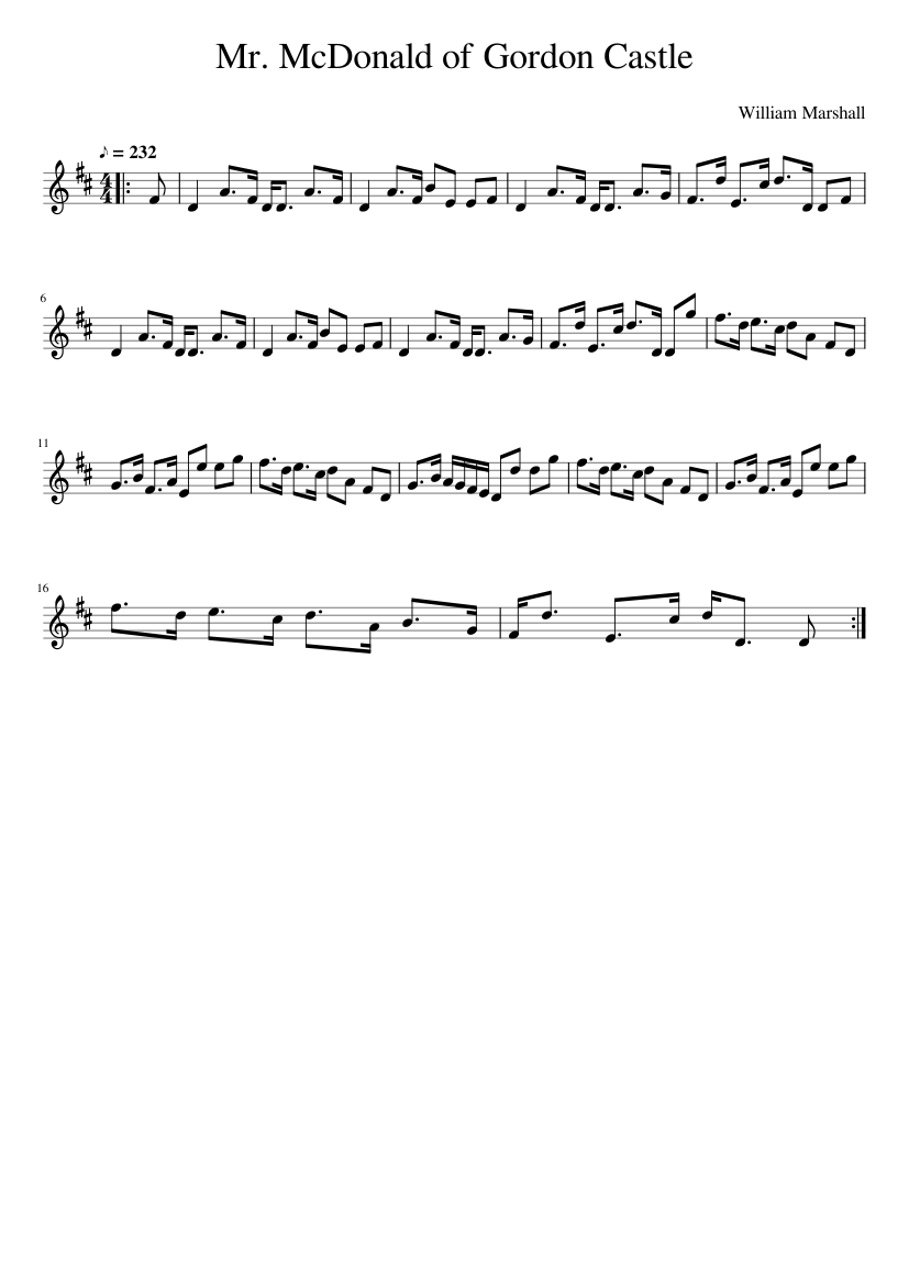 Mr. McDonald of Gordon Castle