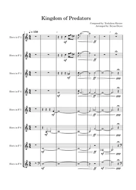Kingdom of Predators, Hunter x Hunter 2011 Sheet music for Piano,  Trombone, Flute, Trumpet in b-flat & more instruments (Symphony Orchestra)