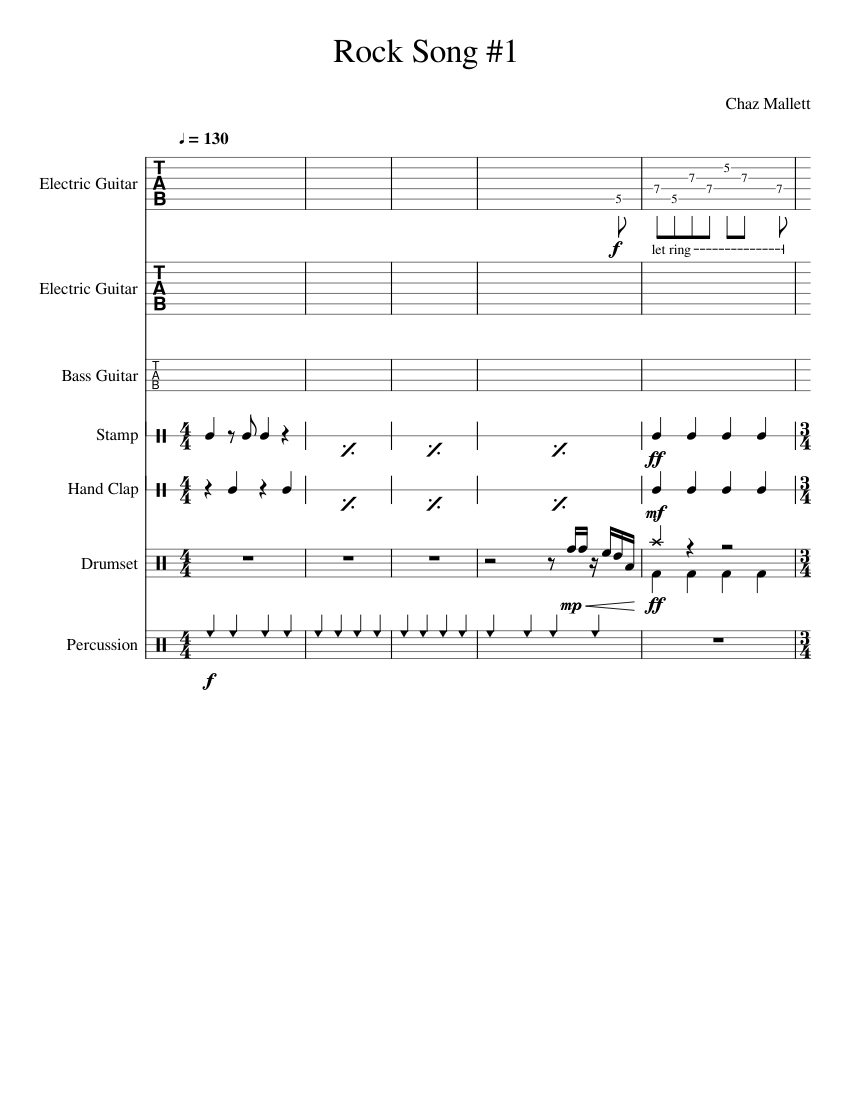 Rock Song Idea 1