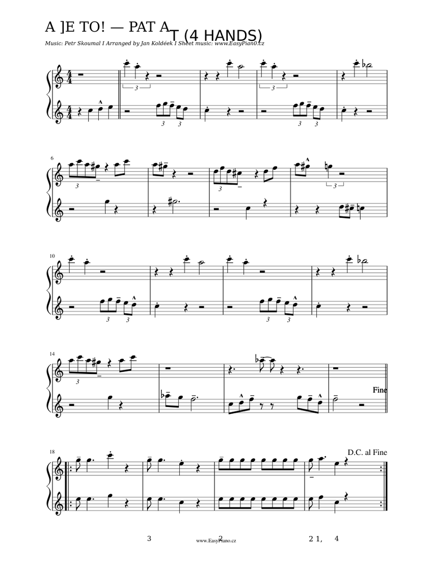 Pat o mat Sheet music for Piano (Solo) | Musescore.com